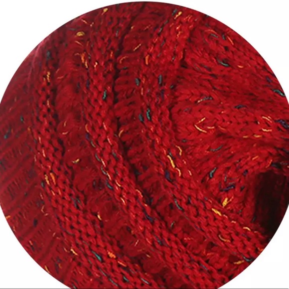 ✨25 ASSORTED COLORS!! Ponytail Chunky Knit Beanie✨ - Picture 13 of 16